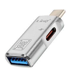 LinQ Adaptateur OTG USB et USB C vers USB C Compact Argent