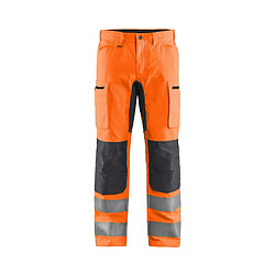Blaklader Pantalon artisan +stretch - Orange fluo/Gris anthracite