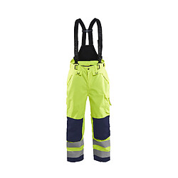 Blaklader Pantalon à bretelles hardshell haute-visibilité - Jaune fluo/Marine