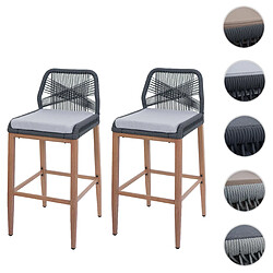Mendler Tabourets de bar Rope O21 - Gris
