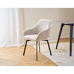 Lisa Design Juno - Lot de 2 chaises pivotantes - Beige