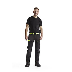 Blaklader Pantalon maintenance +stretch - Noir/Jaune fluo