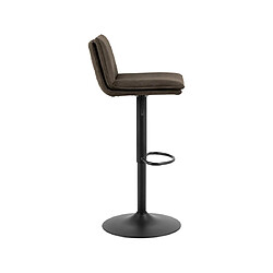 Lisa Design Alora - Lot de 2 tabourets - Gris anthracite pas cher