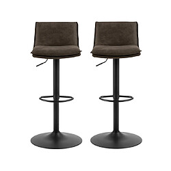 Avis Lisa Design Alora - Lot de 2 tabourets - Gris anthracite