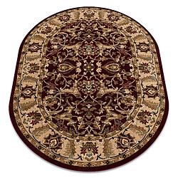RUGSX Tapis en laine OMEGA ovale ORDA fleurs rubis clair 2 170x235 cm