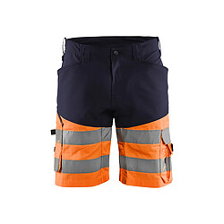 Blaklader Short Haute-Visibilité +Stretch - Marine/Orange Fluo