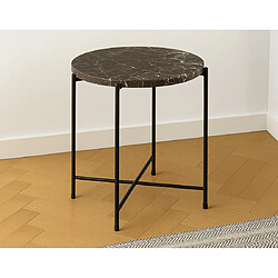 Lisa Design Table Basse Ezaro - Acier & Marbre
