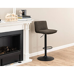 Lisa Design Alora - Lot de 2 tabourets - Gris anthracite