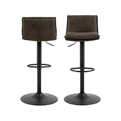 Acheter Lisa Design Alora - Lot de 2 tabourets - Gris anthracite