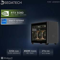 Sedatech Mini-PC, Intel i7-12700KF, RTX5080, 32Go DDR5, 2To SSD, Win 11