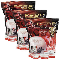 Lot de 3 Sacs 1 Kg Billes PSBP Perfect 0.20 g Blanches G&G ARMAMENT