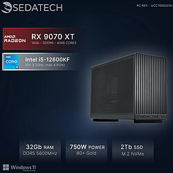 Sedatech Mini-PC, Intel i5-12600KF, RX 9070 XT, 32Go DDR5, 2To SSD, Win 11