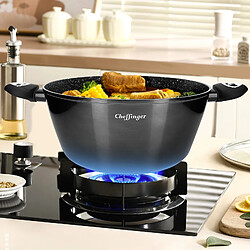 Cheffinger Ensemble de Cuisine 10 Pièces Noir