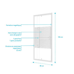 Acheter AURLANE Flexy - Porte de douche pivotante 80 cm