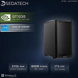 Sedatech Workstation, Intel i5-12400F, GT1030, 32Go RAM, 2To SSD, Win 11