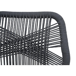 Mendler Lot de 2 tabourets de bar - Gris graphite