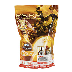 Sac 3000 Billes PSBP 0.25 g Blanches G&G ARMAMENT