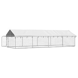Avis Helloshop26 Chenil extérieur avec toit 12 m² - Argent