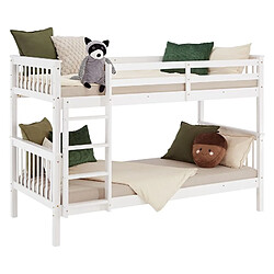 Homestyle4U Lit Superposé convertible 90x200 cm Blanc