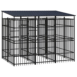 Avis Chenil avec toit Helloshop26 02_0041761 - 5,53 m² Noir