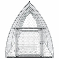 Helloshop26 Cage à lapin 600 x 105 x 120 cm - Argent