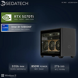 Sedatech Mini-PC, Intel i9-14900KF, RTX5070Ti, 32Go DDR5, 2To SSD, Win 11