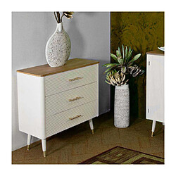 Mauro ferretti Commode 3 tiroirs - Blanc