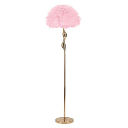 EPIKASA Lampadaire MF189, Rose, Métal, 50x50x165 cm