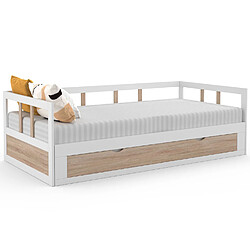 Idmarket Lit gigogne 90/x190 + tiroir