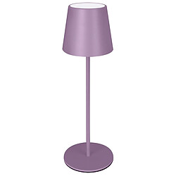 Majestic Lampe à Poser Rechargeable Agata 2, Violet, Métal, 12x12x37 cm