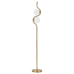 EPIKASA Lampadaire MF205, Or, Métal, 25x25x168 cm