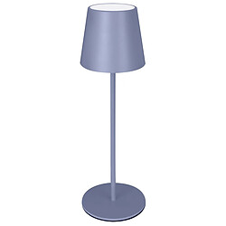 Majestic Lampe à Poser Rechargeable Agata, Bleu, Métal, 12x12x37 cm