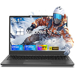 Vanwin Ordinateur Portable NC15J GRIS - 16,1" Celeron N5095, 24GB RAM, 512GB SSD