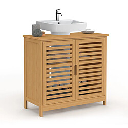 Idmarket Meuble sous lavabo salle de bain bambou BEA