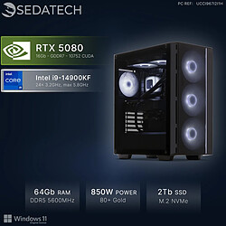 Sedatech PC Gamer, Intel i9-14900KF, RTX5080, 64Go DDR5, 2To SSD, Win 11