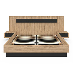 Avis Idmarket Lit double SANTA 160 x 200 cm