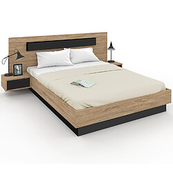 Idmarket Lit double SANTA 160 x 200 cm