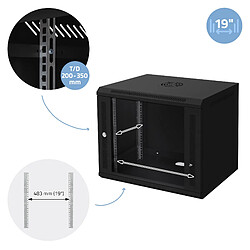 Avis Ecd Germany Armoire serveur 19" boîtier réseau murale noir en acier rack 9U 600x450x500 mm