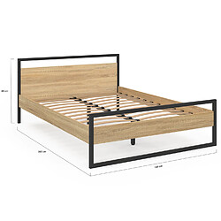 Acheter Idmarket Lit double DETROIT 140x190 cm