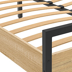 Idmarket Lit double DETROIT 140x190 cm pas cher