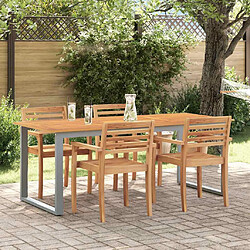 vidaXL Table de jardin pour repas Gris 160 x 80 x 75 cm