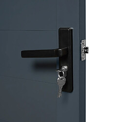 Idmarket Portillon 100x160 cm en aluminium gris anthracite pas cher