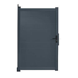 Avis Idmarket Portillon 100x160 cm en aluminium gris anthracite