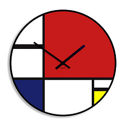 Avis Designobject Horloge murale Mondrian - Blanc