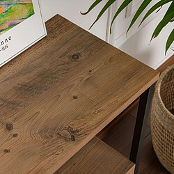 Concept Usine Console avec rangements bois et métal noir 120x77cm SOLIS pas cher