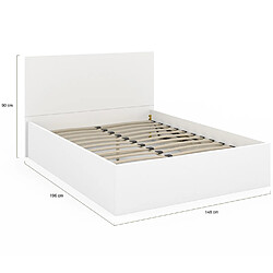 Acheter Idmarket Lit coffre SEASIDE 140x190 cm