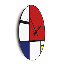 Acheter Designobject Horloge murale Mondrian - Blanc