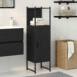 vidaXL Cabinet de salle de bain Chêne noir 33 x 33 x 120,5 cm