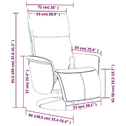 vidaXL Fauteuil inclinable de massage - Crème pas cher