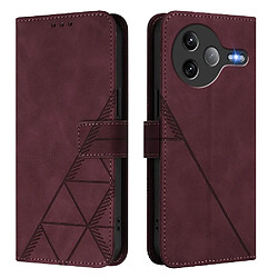 Étui Xiaomi Poco F7 Ultra 5G - Rouge Étui portefeuille - Cuir PU - 3 emplacements carte - Béquille intégrée - Dragonne